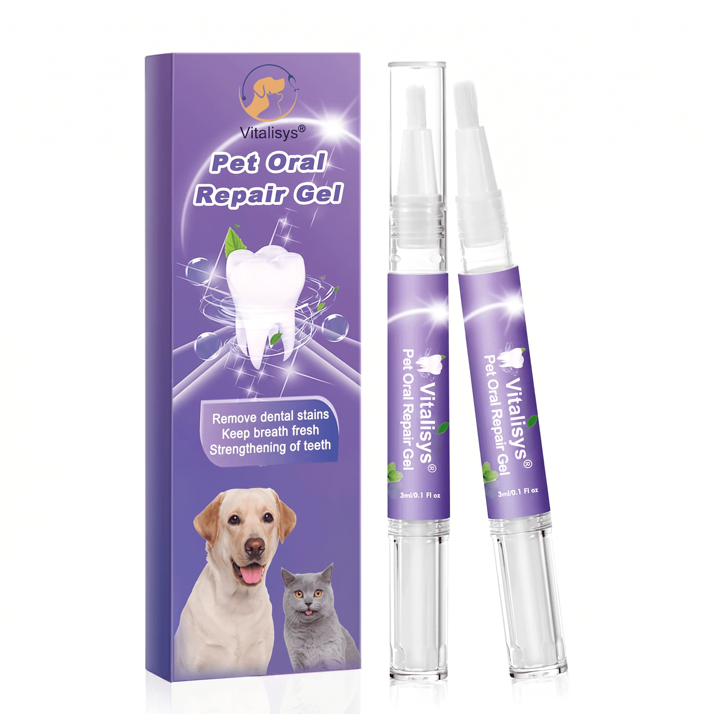🌈Vitalisys® Pet Oral Repair Gel--Remove stains, Tartar and Calculus--Safe and Edible