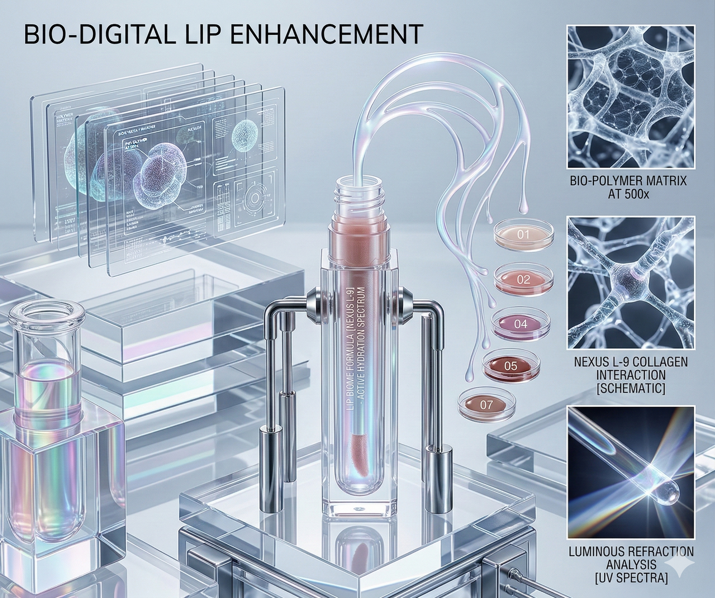 Glass-Shine Crystal Lip Glow Oil - Hydrating Plumping Lip Stain, Moisture-Lock Tinted Gloss for Natural Daily Look, Dewy Finish