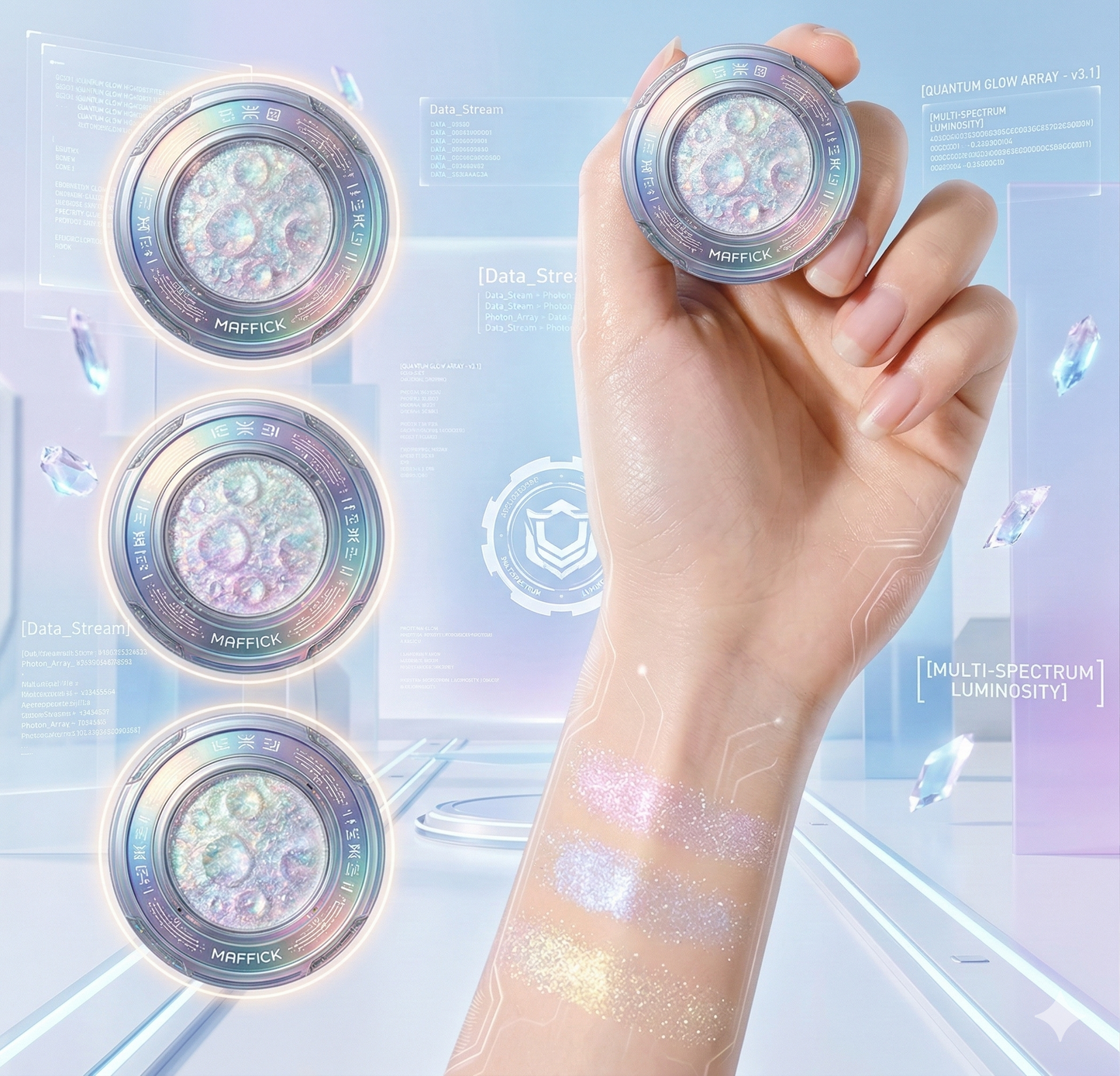 Glow Shimmer Highlighter Powder – Face & Body Illuminating Makeup for Nose Shadow Contour & 3D Highlight