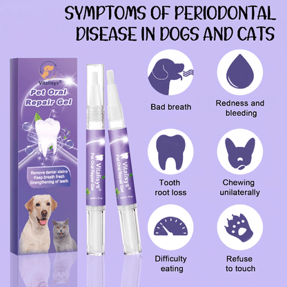 🌈Vitalisys® Pet Oral Repair Gel--Remove stains, Tartar and Calculus--Safe and Edible