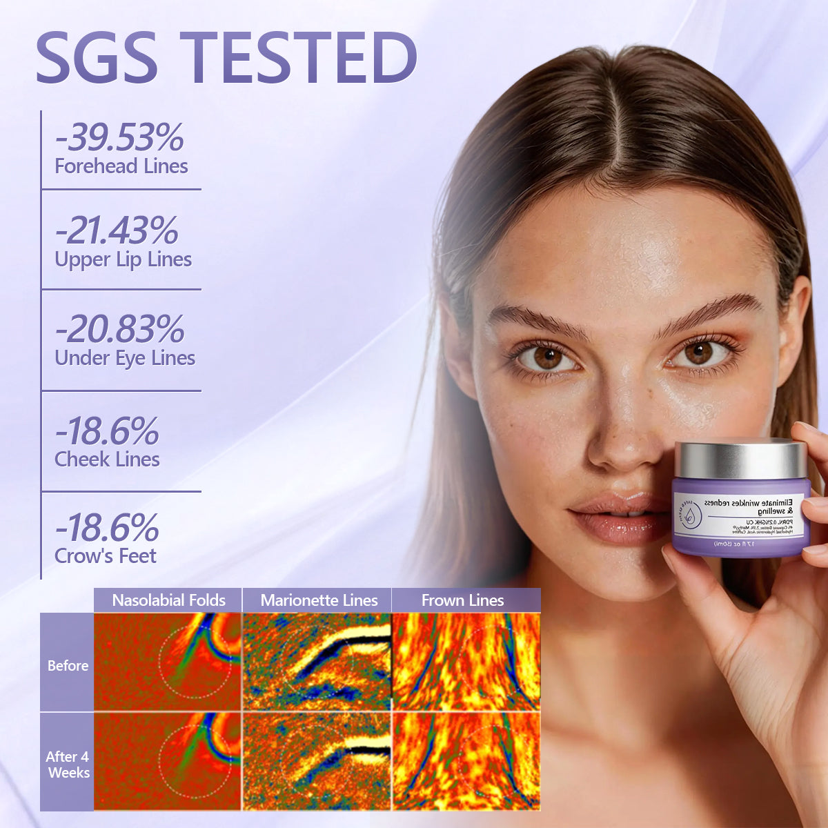 ✅GHK-CU and PDRN Anti-wrinkle Cream | Smooths fine facial lines, resists fatigue, repairs stretch marks, repairs sagging arms and legs, and eliminates sagging breasts