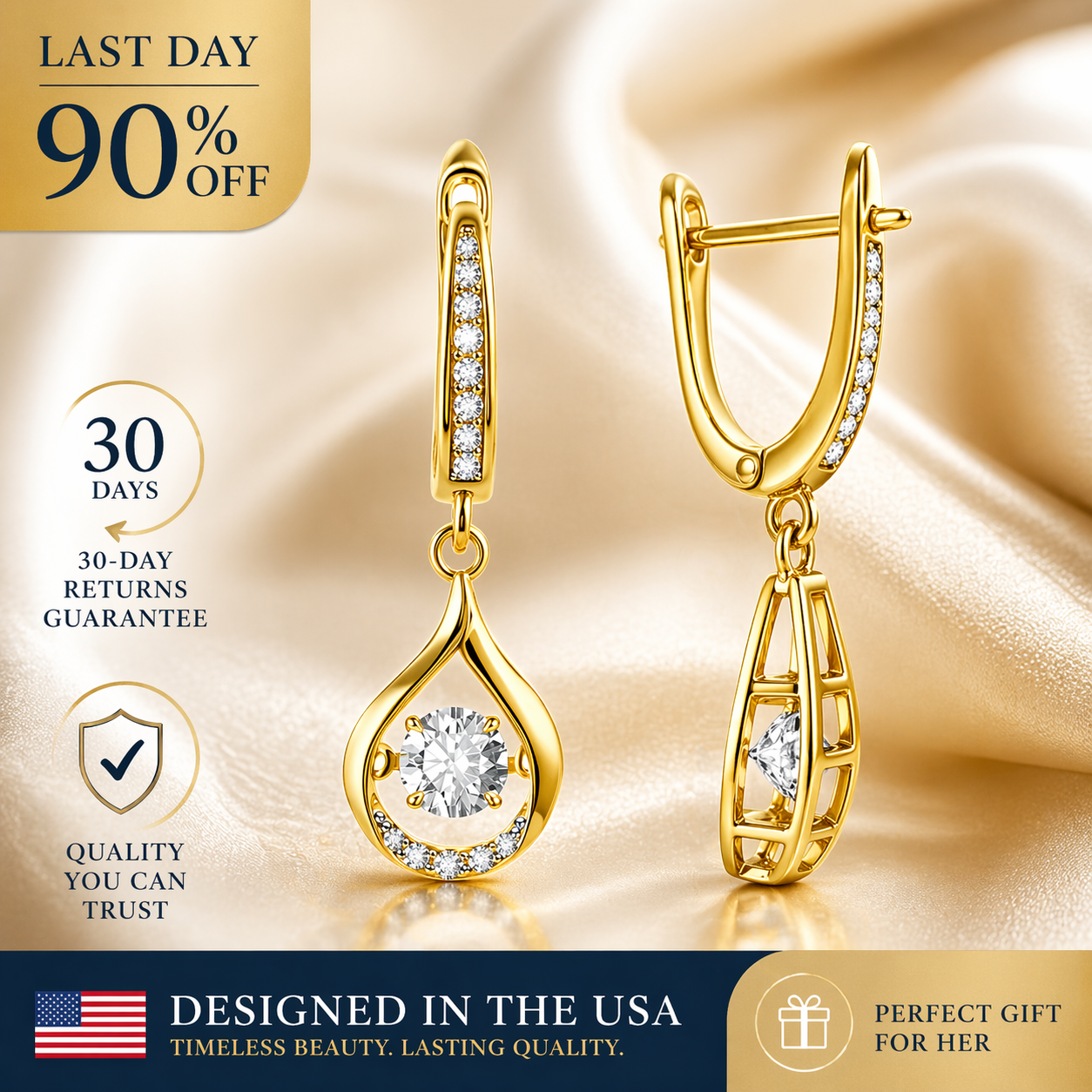 🔥 90% OFF TODAY: 1-Carat "Dancing" Moissanite Earrings – The Pure S925 Comfort & Sparkle You Deserve 💖