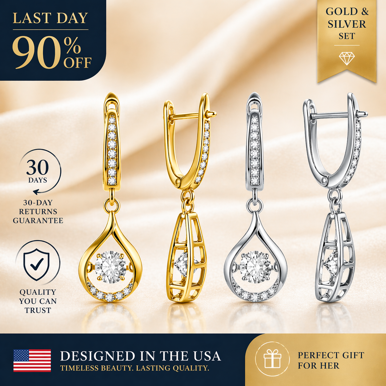 🔥 90% OFF TODAY: 1-Carat "Dancing" Moissanite Earrings – The Pure S925 Comfort & Sparkle You Deserve 💖