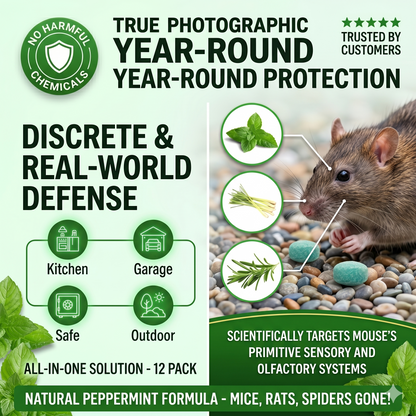 Peppermint Pest Repellent Balls - Mice Rats Spiders Gone!--Safe For Pets