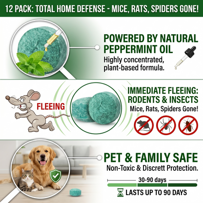 Peppermint Pest Repellent Balls - Mice Rats Spiders Gone!--Safe For Pets