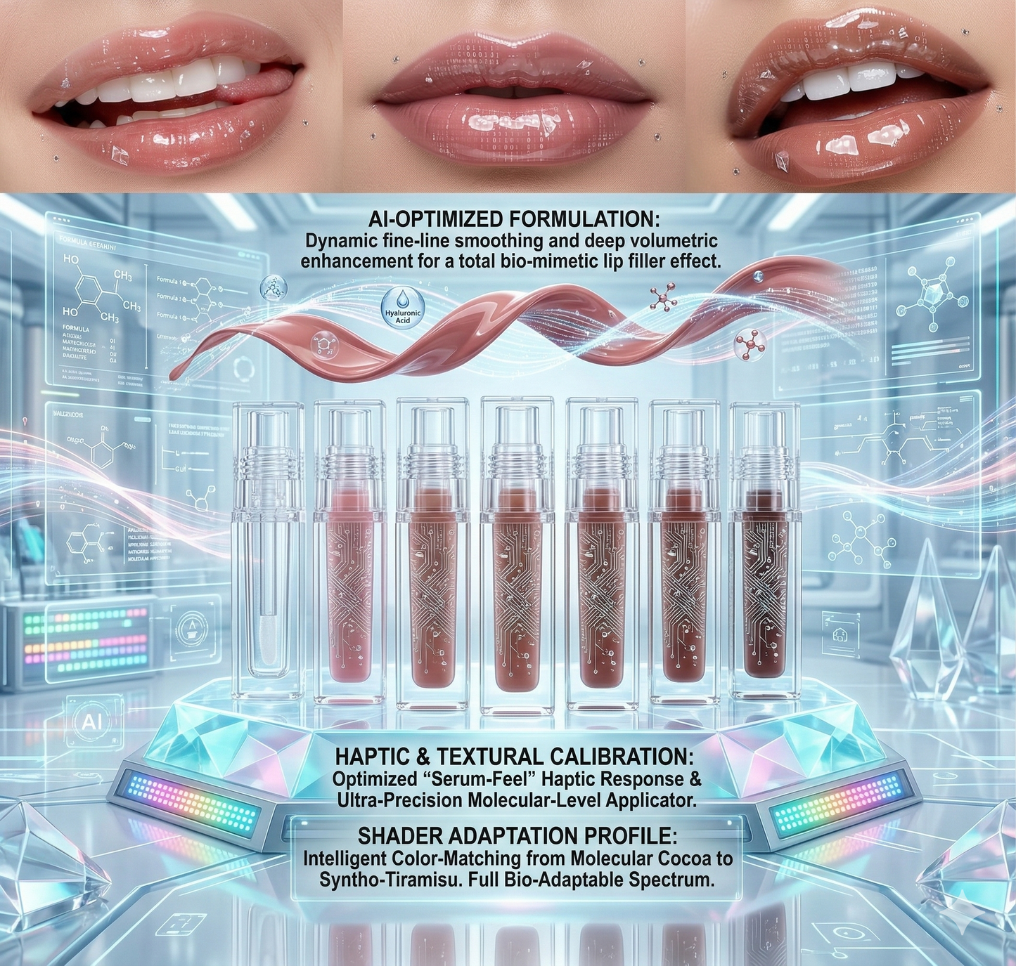 Glass-Shine Crystal Lip Glow Oil - Hydrating Plumping Lip Stain, Moisture-Lock Tinted Gloss for Natural Daily Look, Dewy Finish