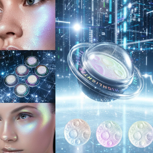 Glow Shimmer Highlighter Powder – Face & Body Illuminating Makeup for Nose Shadow Contour & 3D Highlight
