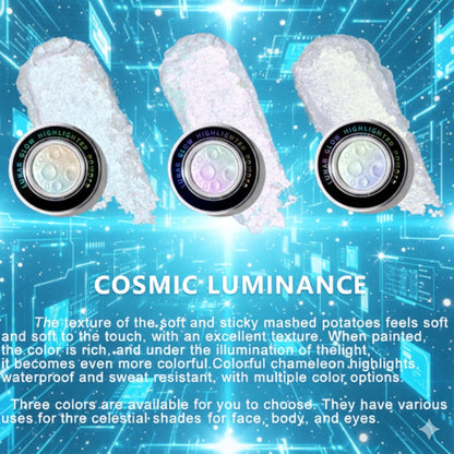 Glow Shimmer Highlighter Powder – Face & Body Illuminating Makeup for Nose Shadow Contour & 3D Highlight