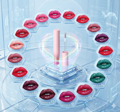 Sexy Red Metallic Shimmer Liquid Lipstick - 18 Shades Diamond Glitter Lip Gloss for Waterproof & Long-Wear Glamour Makeup