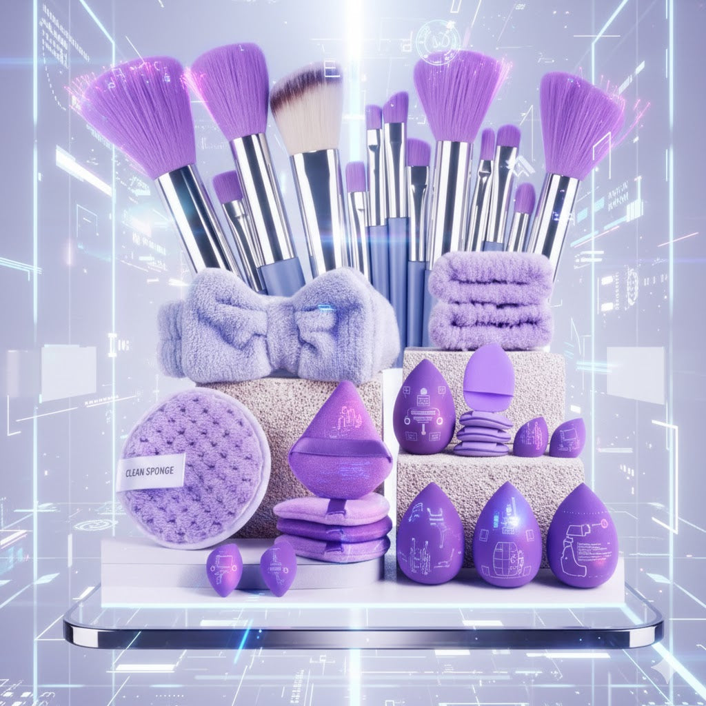 Ultimate 33-Piece Professional Makeup Sponge Set - Multi-Size Beauty Blenders for Flawless Application & Blending