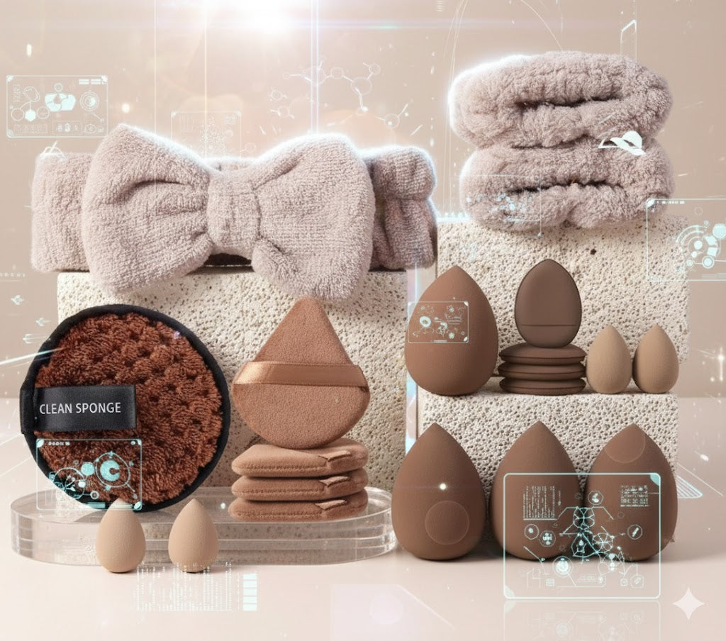 Ultimate 33-Piece Professional Makeup Sponge Set - Multi-Size Beauty Blenders for Flawless Application & Blending