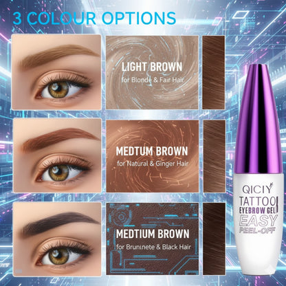 Waterproof Peel-Off Eyebrow Tint Gel - Long Lasting Semi-Permanent Brow & Freckle Dye Cream, Smudge-Proof Cosmetic Makeup Tool